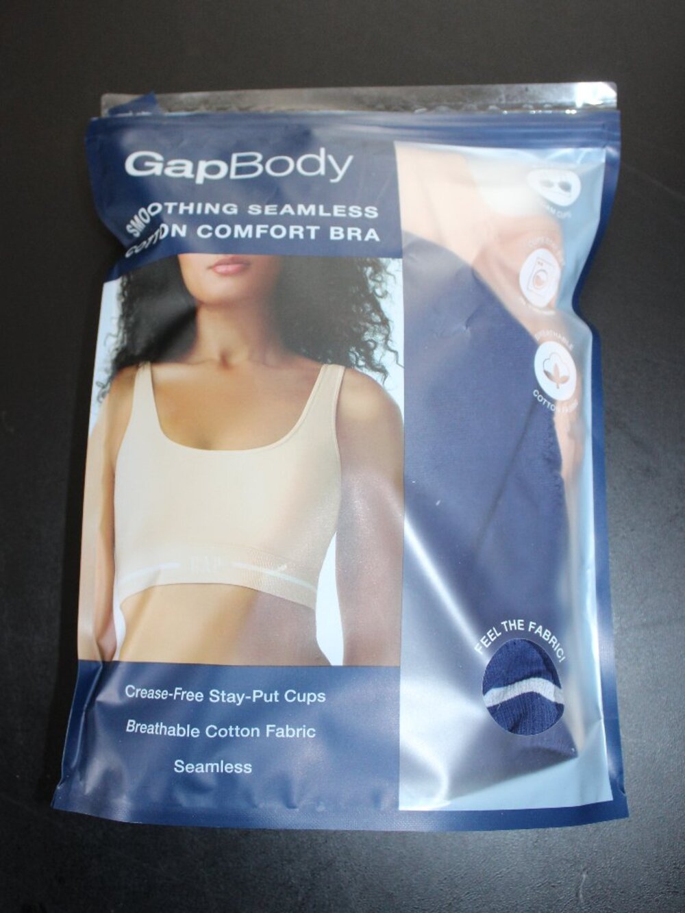 GAP Body 2 pk Smoothing Seamless Cotton Comfort Bra - Size Large